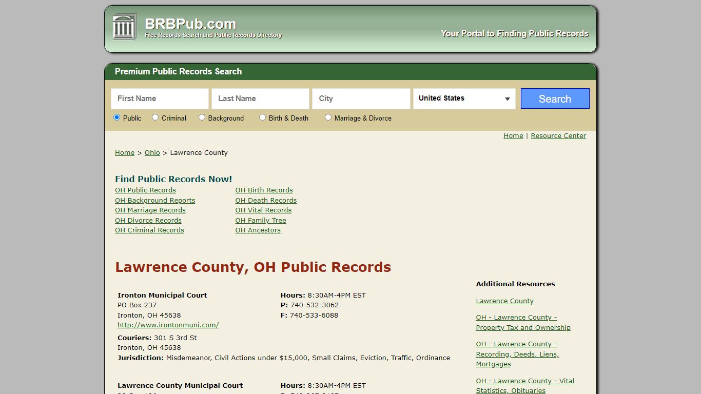 Lawrence County Public Records | Search Ohio Government ...